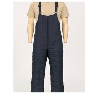 Vintage Insulated Ski Bib Overalls Women's‎ 8 Blue Snow Pants Navy Blue Black